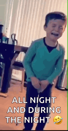 Boy Laughing with Eyes Closed
