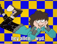 Boy Laying On Floor Saying Hey Allen WYD GIF
