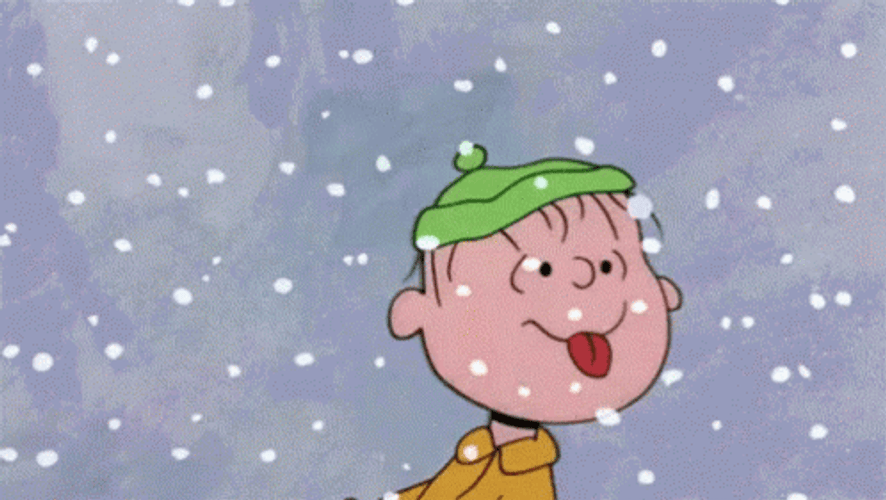 Boy Licking Snowflake GIF