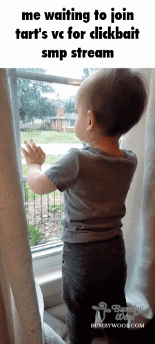 Boy Looking Out Window Waiting to Join VC