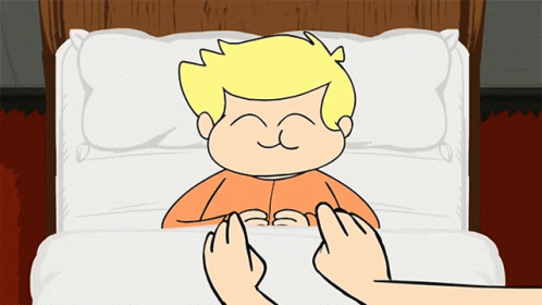 Boy Lying in Bed