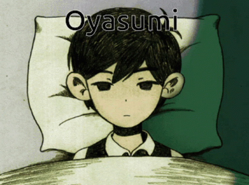 Boy Lying On Bed Oyasumi GIF