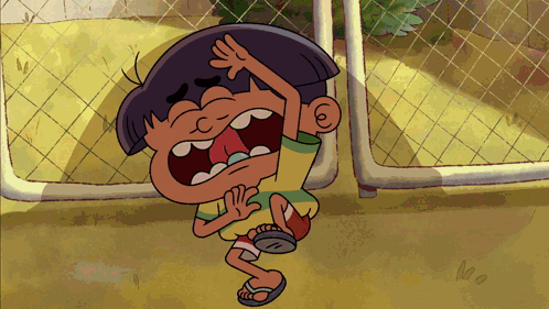 Boy Lying On Ground With Hand On Head GIF