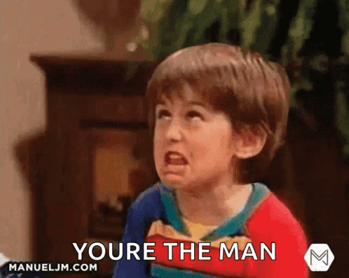 Boy Making Funny Face Says Youre The Man GIF