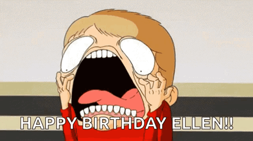 Boy Open Mouth Happy Birthday Ellen GIF
