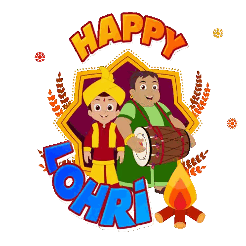 Boy Playing Drum Happy Lohri
