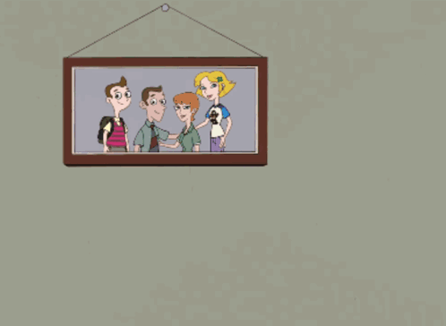 Boy Pointing at Family Picture
