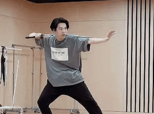 Boy Practice Sword Attack GIF