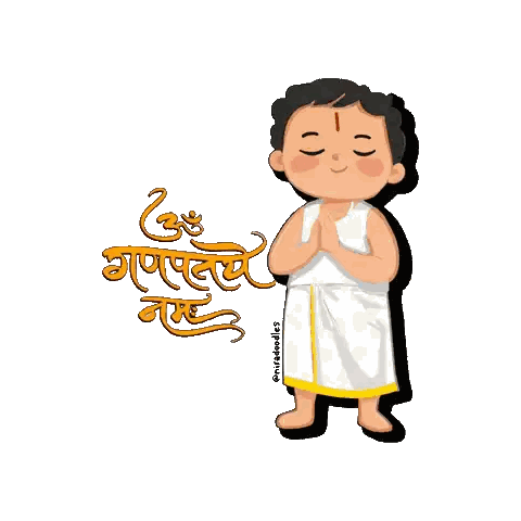 Boy Praying Ganpati Namah