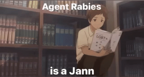 Boy Reading Book Agent Rabies Is a Jann