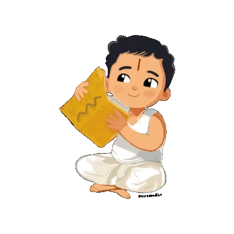 Boy Reading Book with Snake