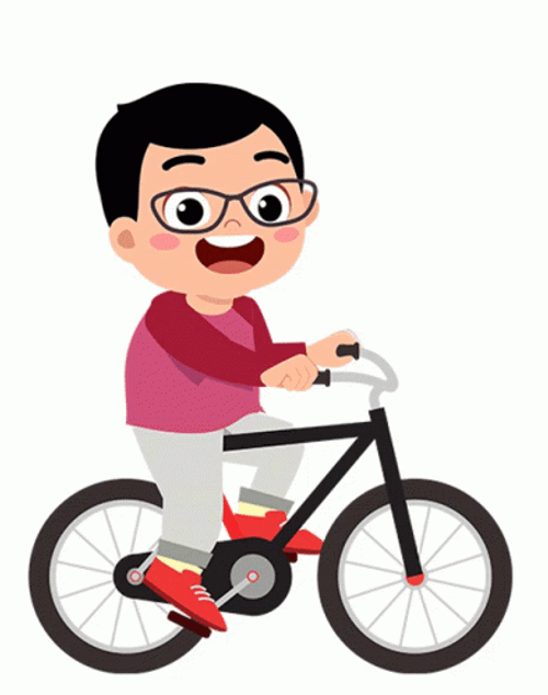 Refreshing Bicycle Ride Animation GIF 