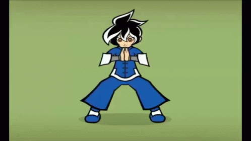 Boy Running In Blue And White Outfit GIF