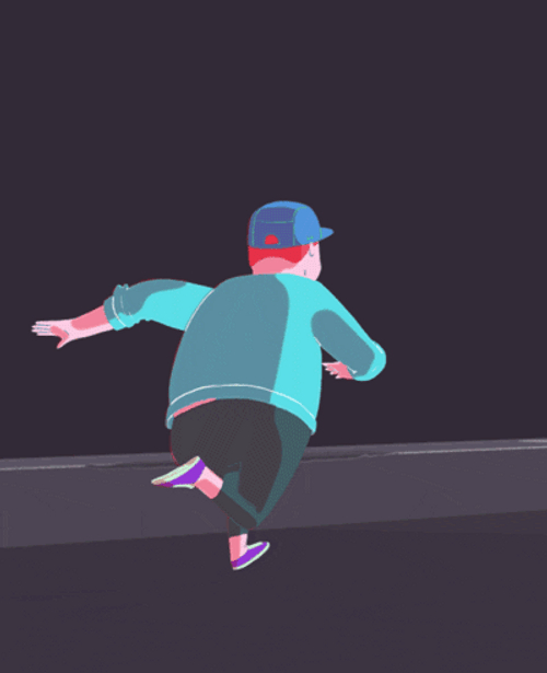 Boy Running Scared Animation Cartoon GIF 