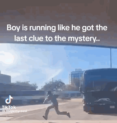 Boy Running to Solve Mystery