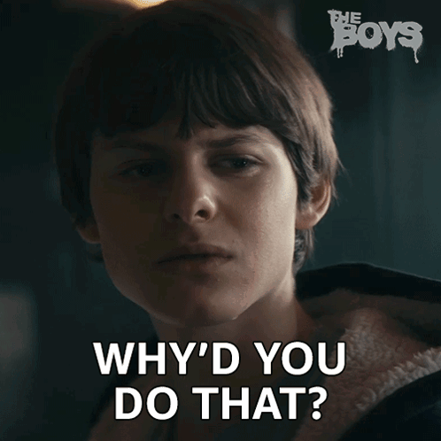 Boy's Face Why'd You Do That