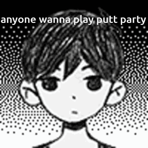 Boy Saying Anyone Wanna Play Putt Party