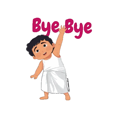 Boy Saying Bye Bye with Hand