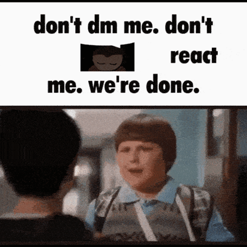 Boy Saying Don't DM or React
