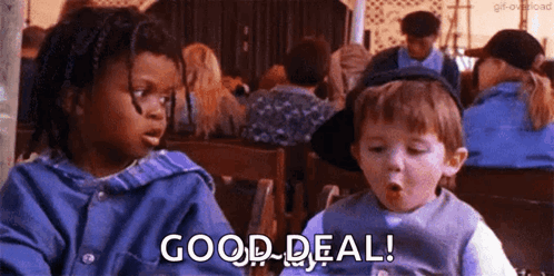 Boy Saying Good Deal Next To Girl GIF