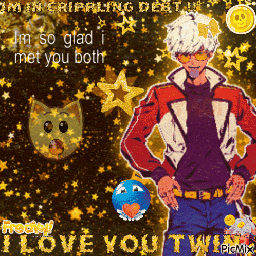 Boy Saying I M So Glad I Met You Both GIF