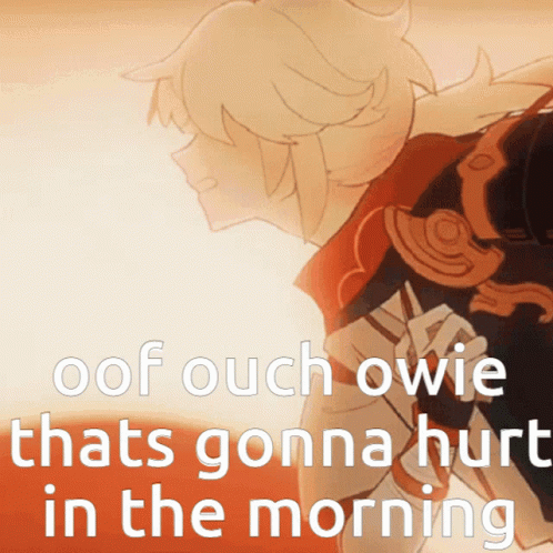 Boy Saying Oof Ouch Owie