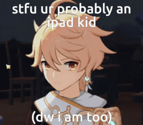 Boy Saying STFU Ur Probably an iPad Kid