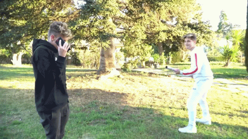 Boy Shot His Friend With Confetti Cannon GIF