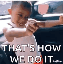 Boy Sitting In Car Pointing GIF