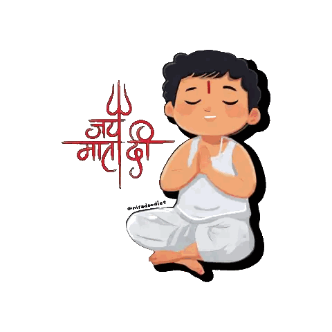 Boy Sitting in Lotus With Trident