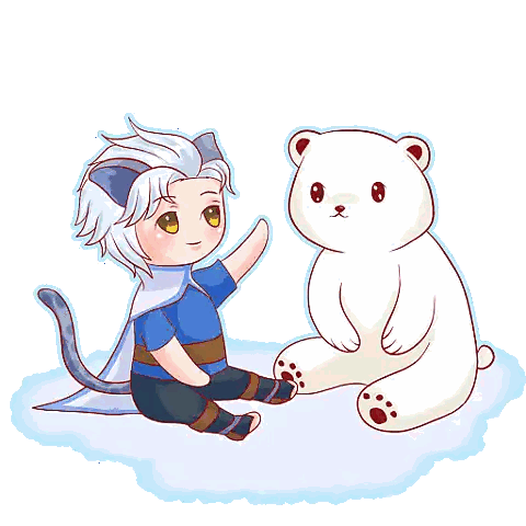Boy Sitting Next to White Teddy Bear