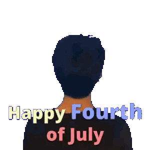 Boy Watching Fireworks on Fourth of July