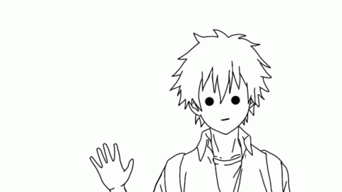 Boy Waving Hand Hi GIF