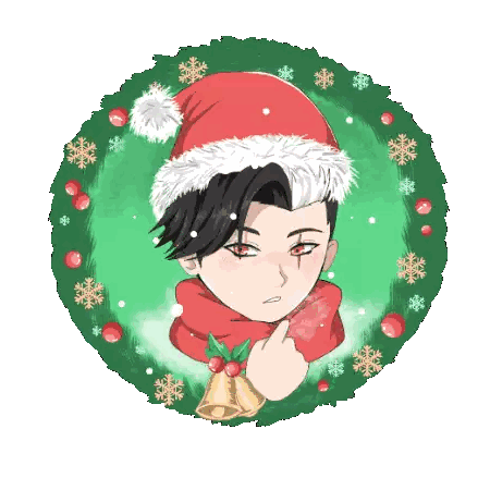 Boy Wearing Santa Hat