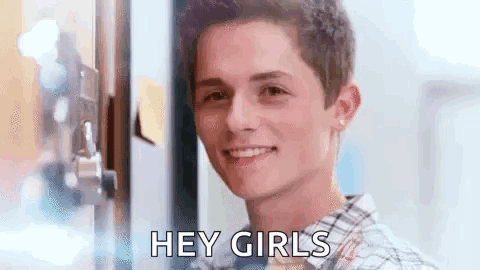 Boy Winking Hey Girls GIF