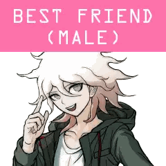 Boy with Best Friend Text