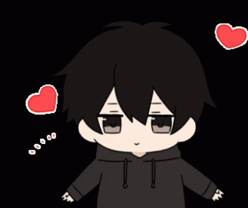 Boy With Black Hair and Black Hoodie