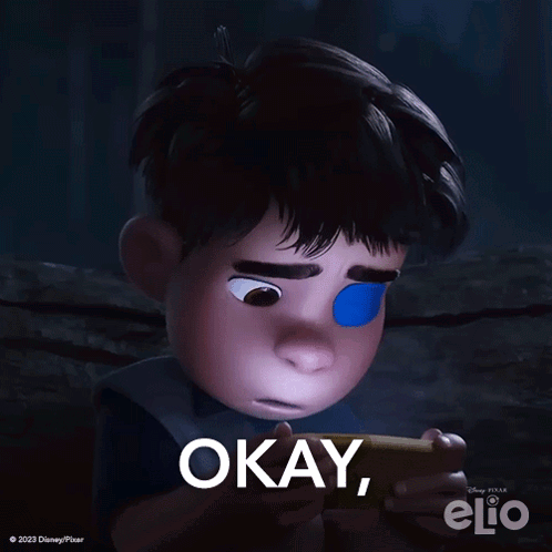 Boy With Blue Eye Holding Cell Phone Saying I Love You