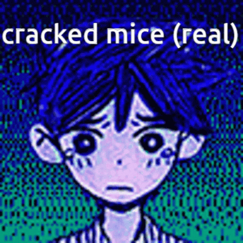 Boy With Blue Hair Cracked Mice Real GIF