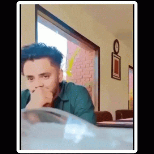 Boy With Blue Hair Saying Goodnight GIF