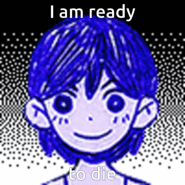 Boy With Blue Hair Saying I Am Ready To Die GIF