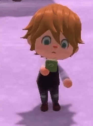 Boy With Brown Hair Holding Green Object GIF