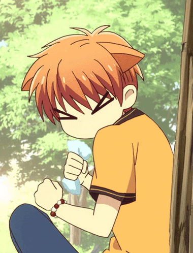 Boy With Cat Ear Sitting GIF