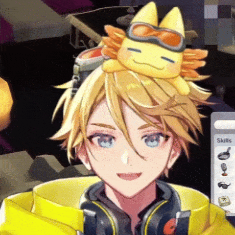 Boy With Cat on Head Yellow Jacket Headphones