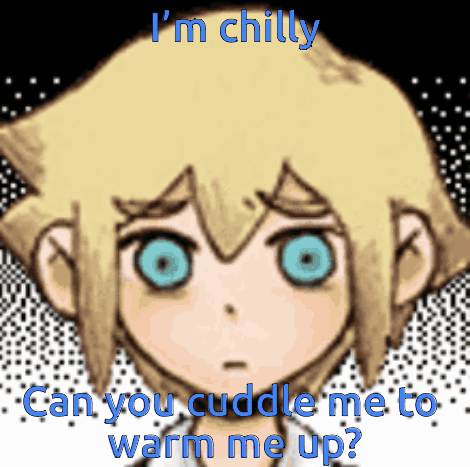 Boy with Chilly Cuddle Me Sign