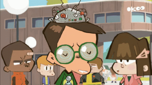 Boy With Glasses And Robot Hat Saying OK GIF