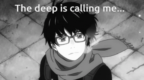 Boy with Glasses and Scarf The Deep Is Calling