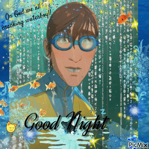Boy With Glasses Saying Good Night