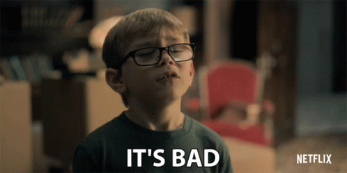 Boy With Glasses Says It's Bad GIF