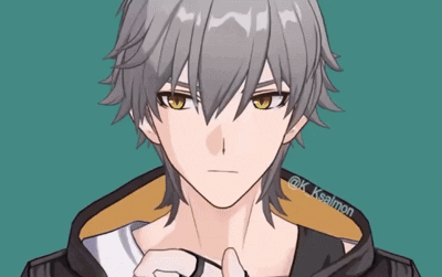 Boy With Gray Hair Named K Salmon